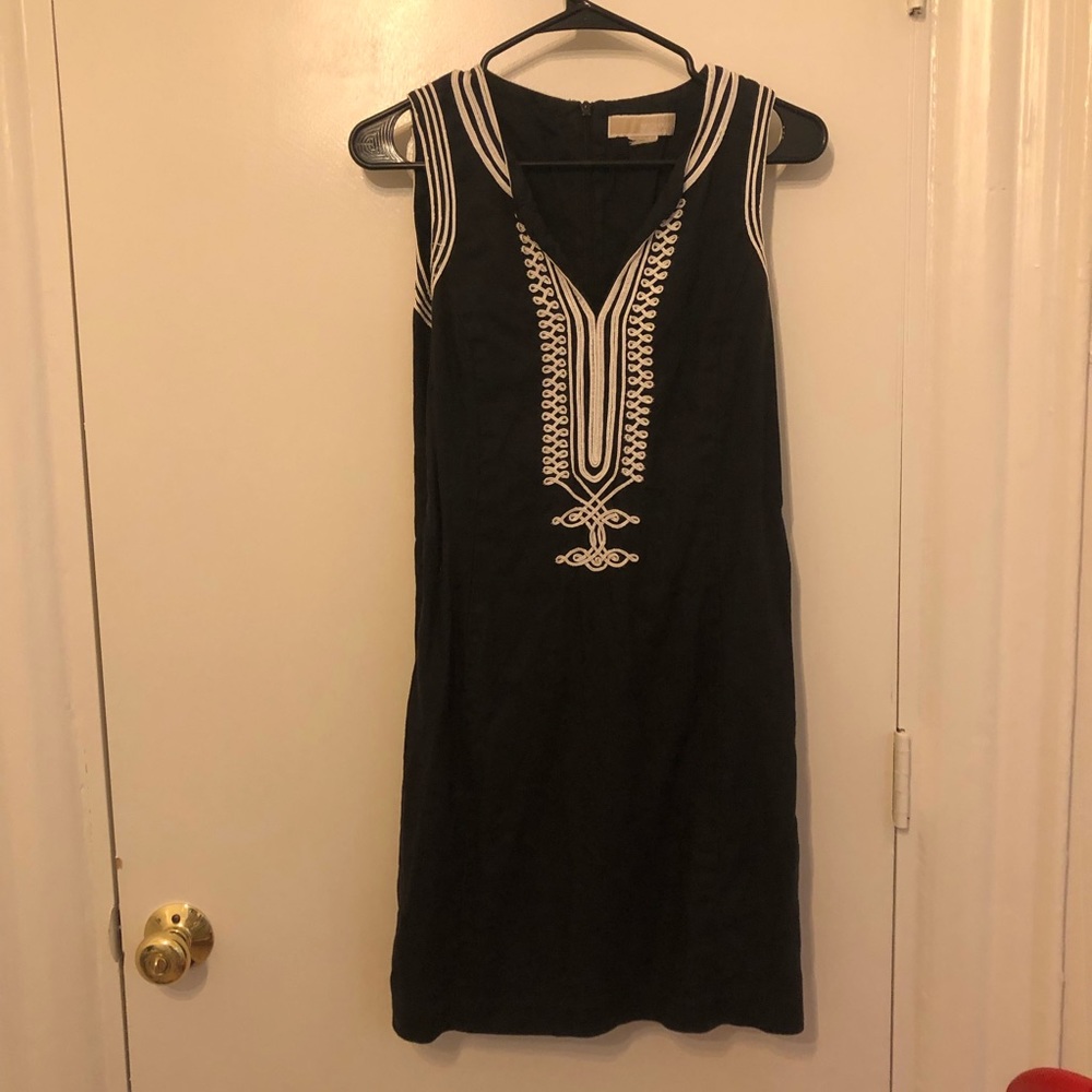 Michael Kors linen embroidered dress